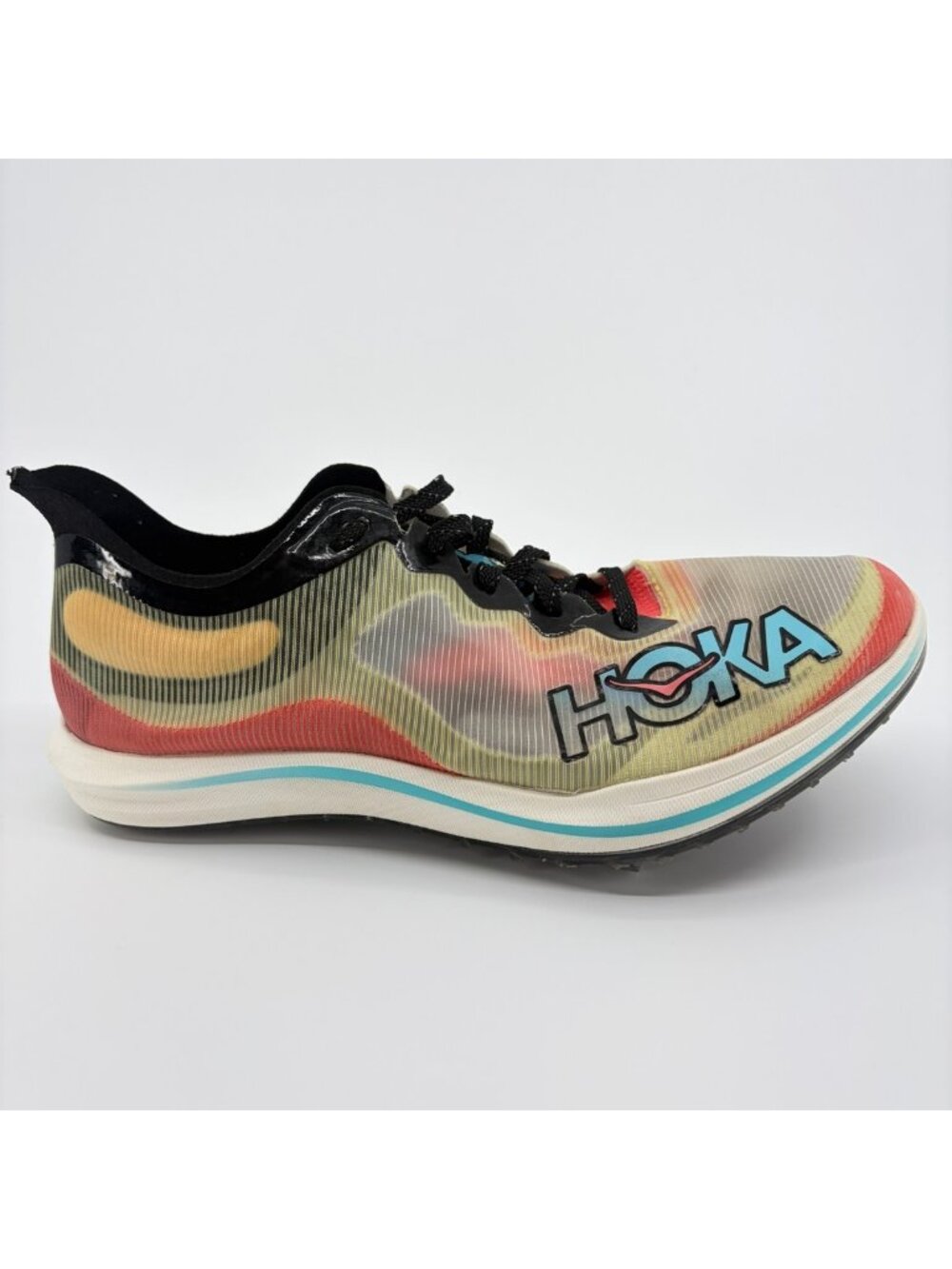 Hoka One One Cielo X 3 LD Mens Size 8 Black Yuzu Gray Green Track Spikes Shoes